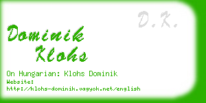 dominik klohs business card
